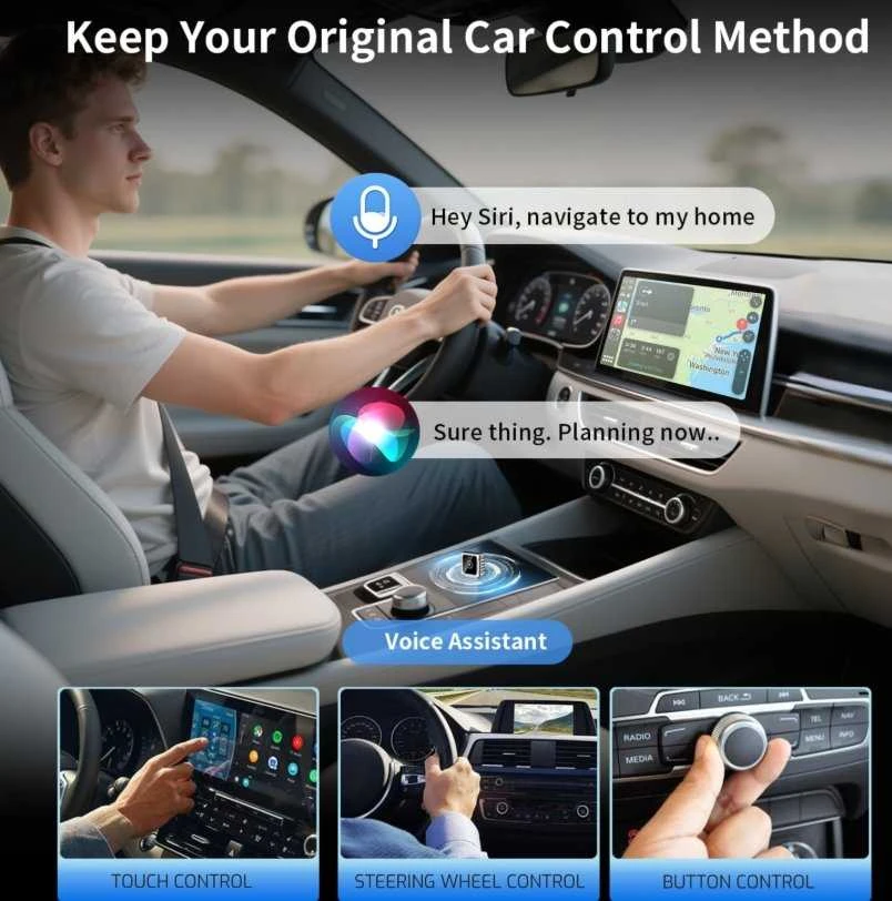 „Swissten CarLink“ adapteris (Apple CARPLAY/ANDROID AUTO) / „Bluetooth“ / USB-A/C