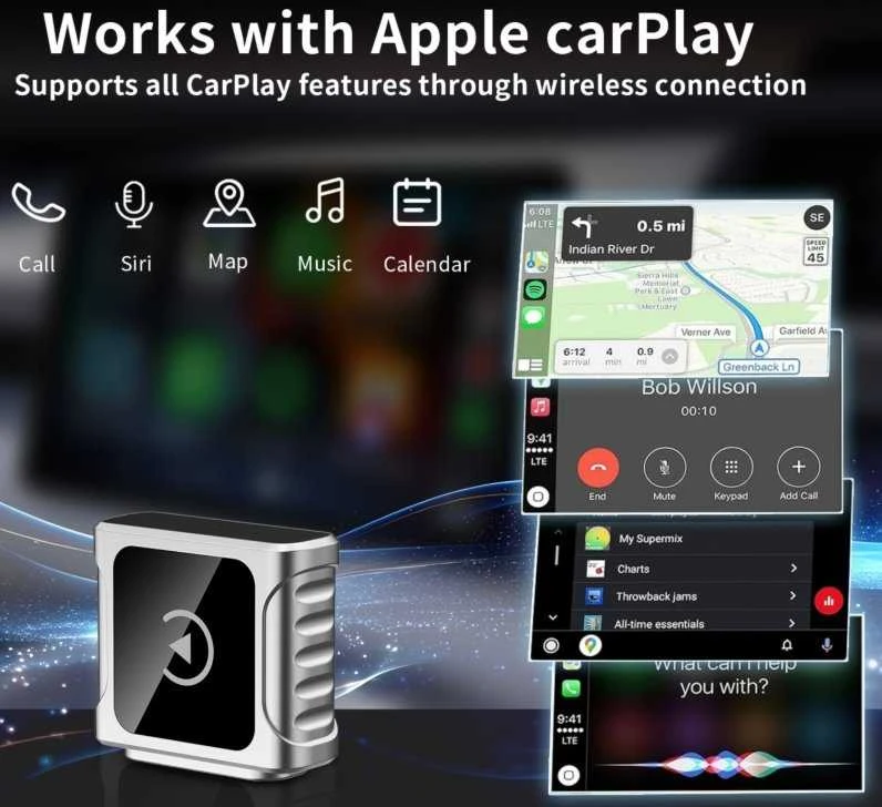 „Swissten CarLink“ adapteris (Apple CARPLAY/ANDROID AUTO) / „Bluetooth“ / USB-A/C