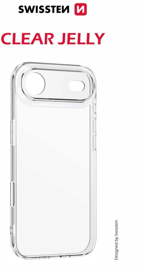 „Swissten“ skaidrus želė dėklas, skirtas „Apple iPhone 17 Air“.
