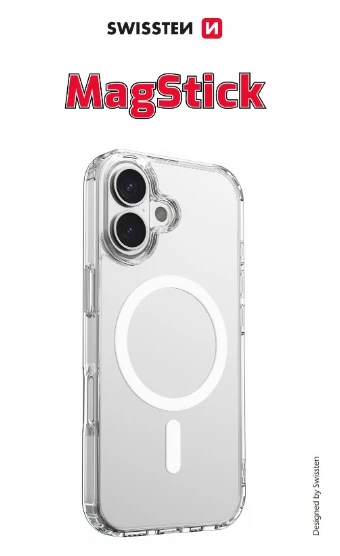 „Swissten Clear Jelly Magstick“ dėklas, skirtas „Apple iPhone 17 Pro“ – permatomas