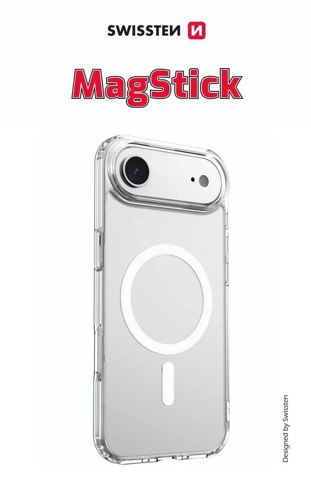 „Swissten Clear Jelly Magstick“ dėklas, skirtas „Apple iPhone Air“ – permatomas