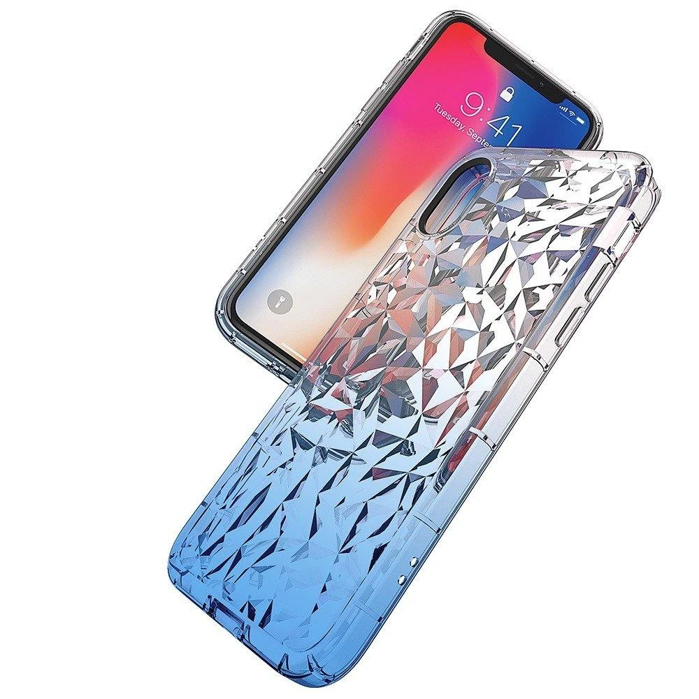 Swissten Crystal Clear Case 1 mm Silikoninis dėklas for Samsung G960 Galaxy S9 Transparent - Mėlyna
