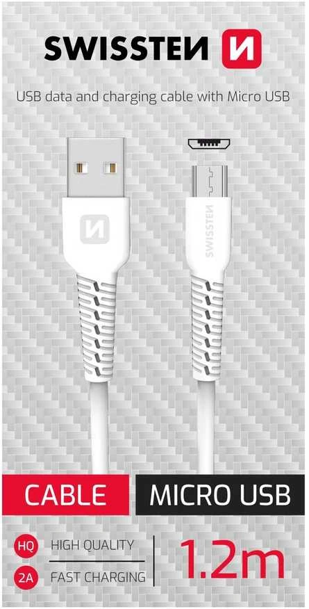 Swissten duomenų kabelis USB / Micro USB 1,2 m