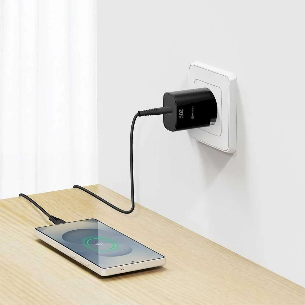 „Swissten Edge“ kelioninis įkroviklis USB-C GaN 20W Juodas