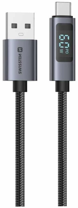 „Swissten LCD“ USB-A–USB-C laidas