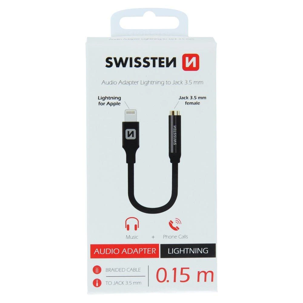 Swissten Lightning į 3.5 mm adapteris pakuotėje
