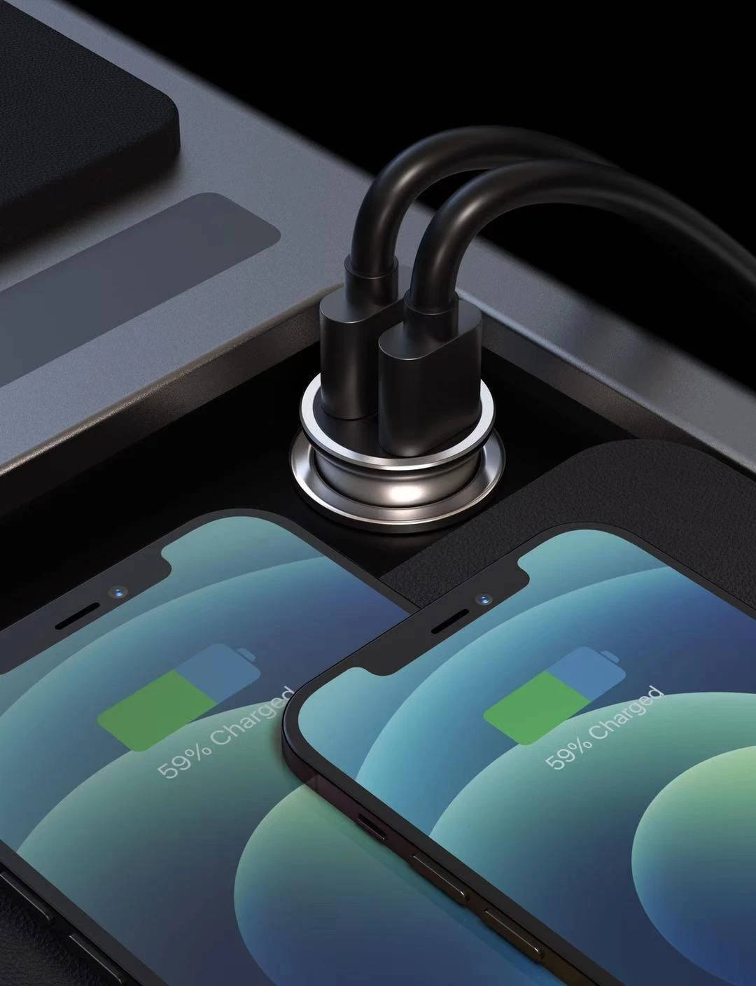 Swissten Metal Premium automobilinis įkroviklis 2 x USB / 4.8A
