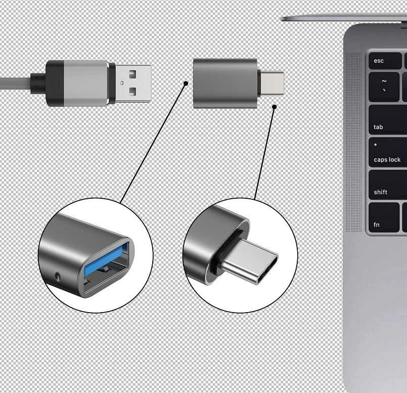 Swissten Adapteris USB Sourcing USB-C - USB Sidabrinė (55500100)