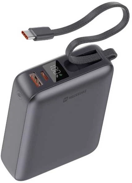 „Swissten“ išorinė baterija 20000 mAh 45 W su integruotu USB-C laidu