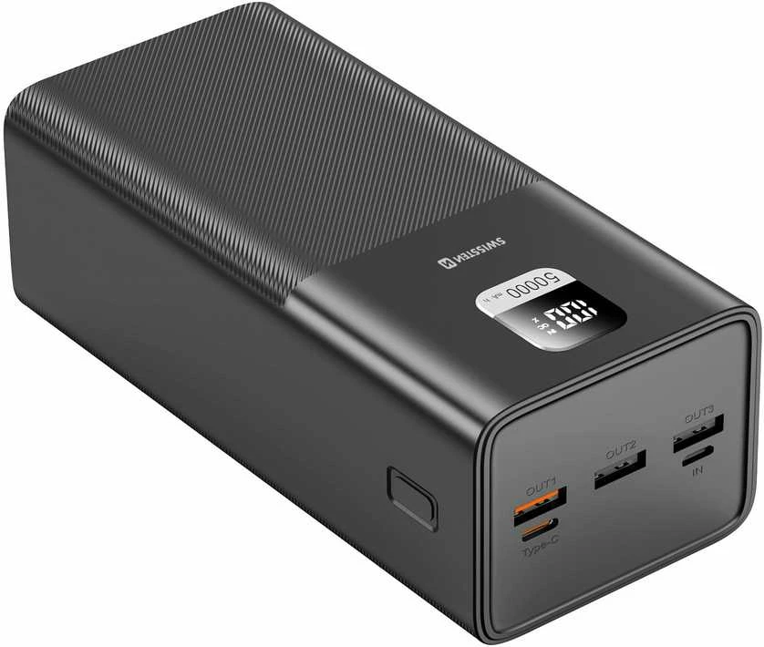Swissten Power Line 50000 mAh 100W Power Delivery juoda