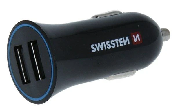 „Swissten“ automobilinis įkroviklis 2x USB-A 2,4 A (20110900)