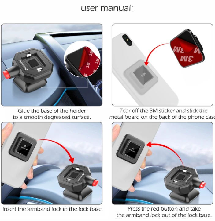 Swissten EASY LOCK laikiklis mobiliajam telefonui Automobilis / Namai / Biuras / 4" - 6,8"