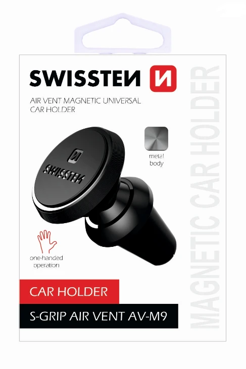 Swissten S-Grip AV-M9 universalus automobilio oro ventiliacijos laikiklis, skirtas įrenginiams