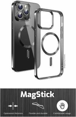 Swissten Skaidrus Jelly Magstick metalinis dėklas, skirtas Samsung Galaxy S25 5G