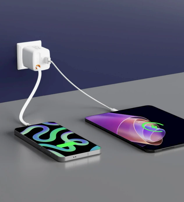 Įkroviklis Swissten SWISSTEN Adapteris sieciowy SlideCHARGE GaN 45W, 1 port, su kablem USB-C
