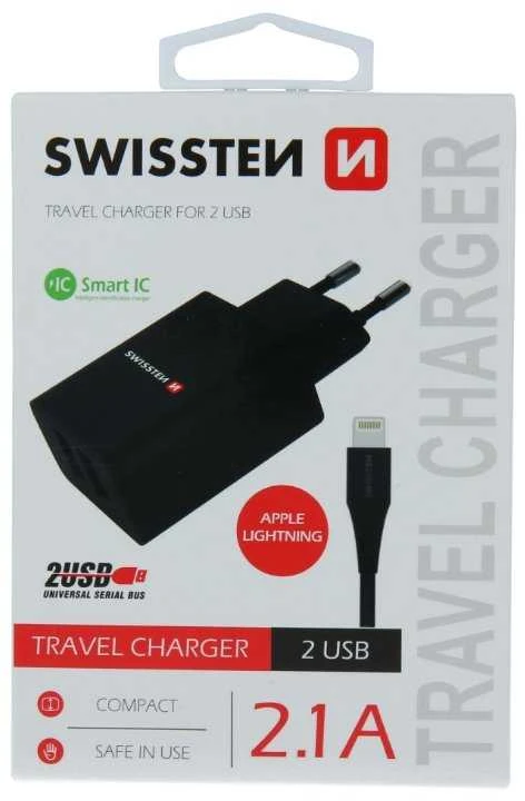 Swissten 2x USB-A įkroviklis (22058000)