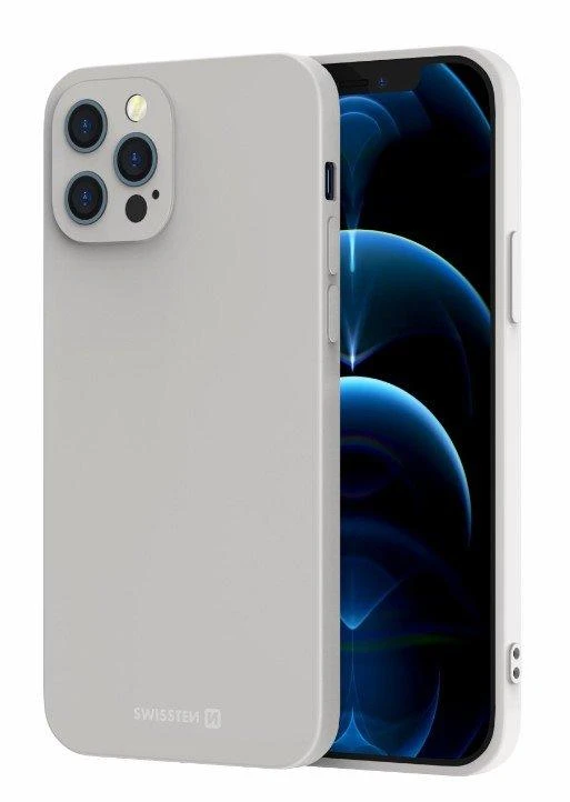 Swissten „Soft Joy“ dėklas, skirtas „iPhone 14 Plus“ – akmens pilkumo