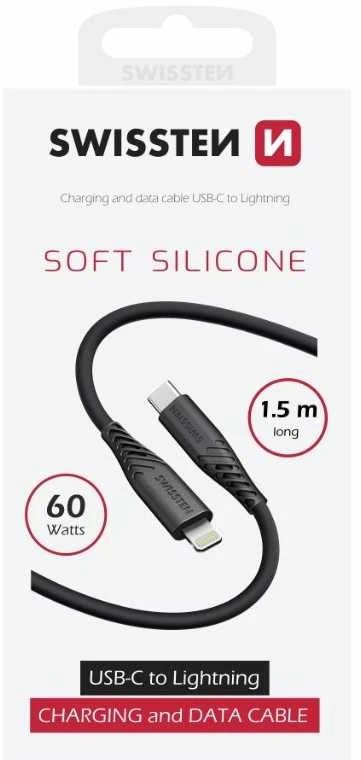 Kabelis USB Swissten USB-C - USB-C 1.5 m Juodas (71534010)