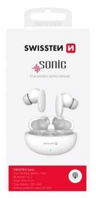 Ausinės SWISSTEN SONIC TWS baltas