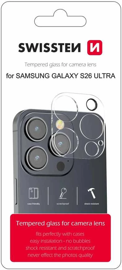 „Swissten“ grūdinto stiklo apsauginis stiklas „Samsung Galaxy S26 Ultra 5G“ kameros objektyvui