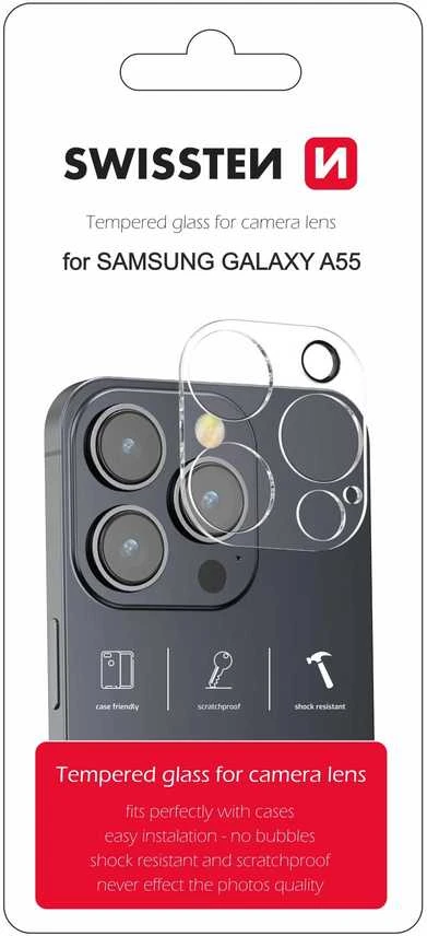SWISSTEN Fotoaparato objektyvo apsauginis stiklas, skirtas SAMSUNG GALAXY A55