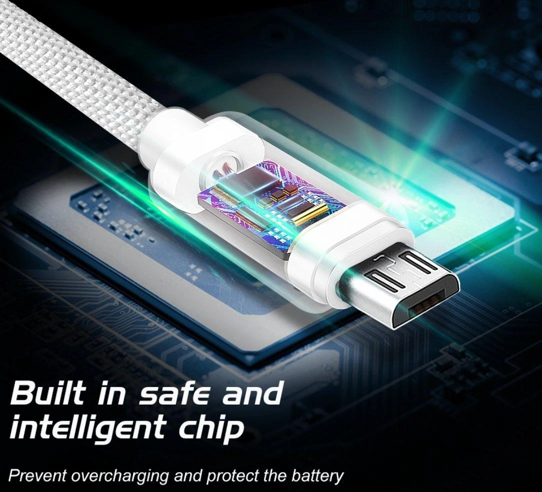 Swissten Textile Quick Charge Universalus Micro USB duomenų ir įkrovimo kabelis 3m