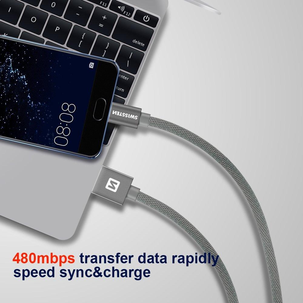Swissten Textile Quick Charge Universalus Micro USB duomenų ir įkrovimo kabelis 2m