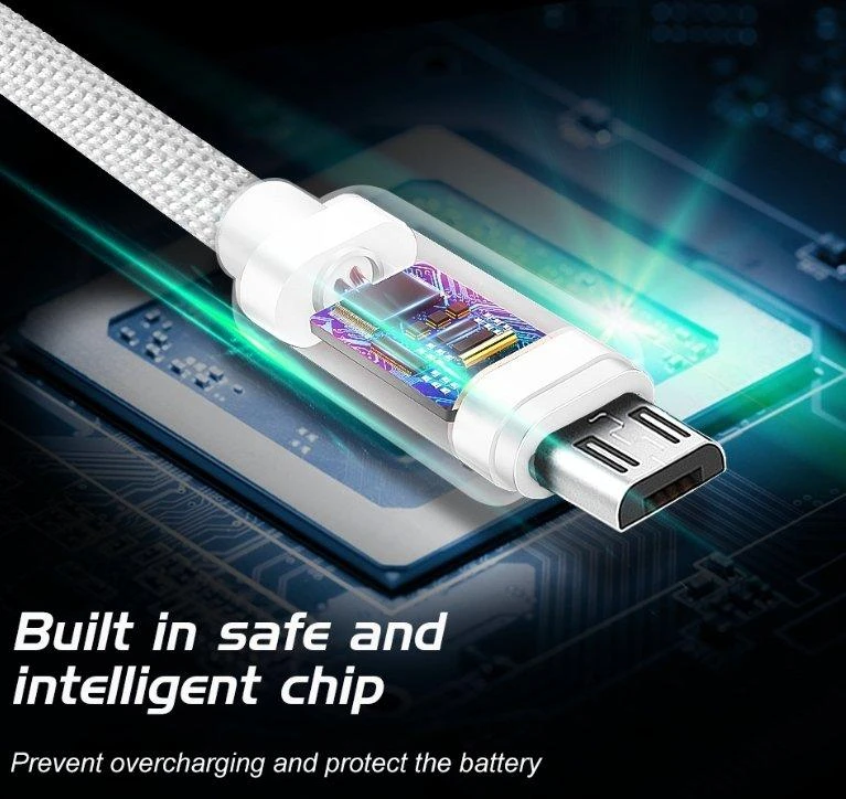 Swissten Textile Universalus Micro USB duomenų ir įkrovimo kabelis 1,2m