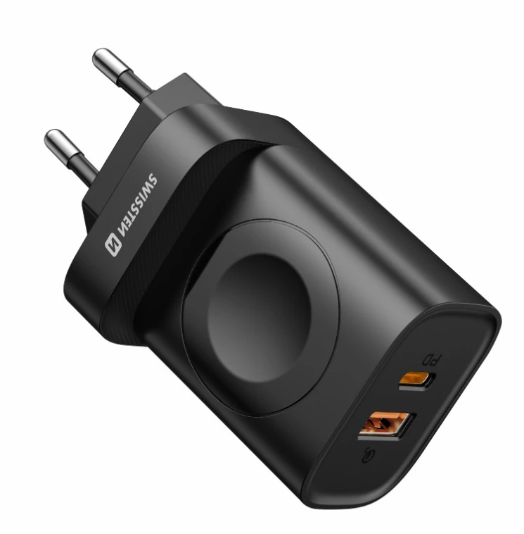 Swissten kelioninis įkroviklis USB-A / USB-C / iWatch