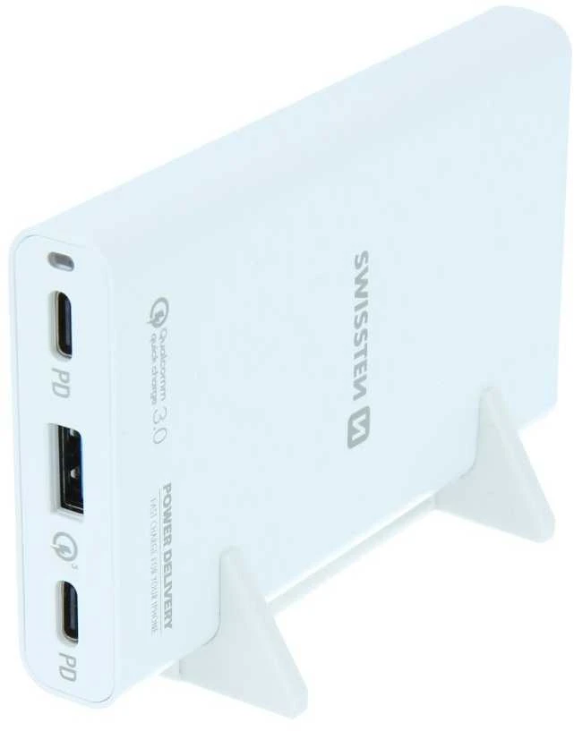 Įkroviklis Swissten 1x USB-A 2x USB-C 3 A (22013345)