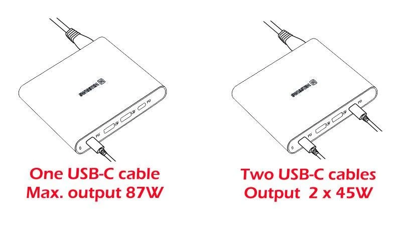 Swissten adapterio galios paskirstymo schema