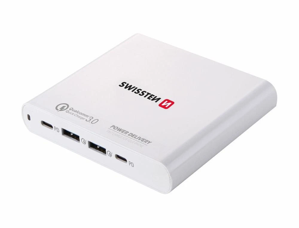 Swissten USB kroviklis su keturiomis jungtimis