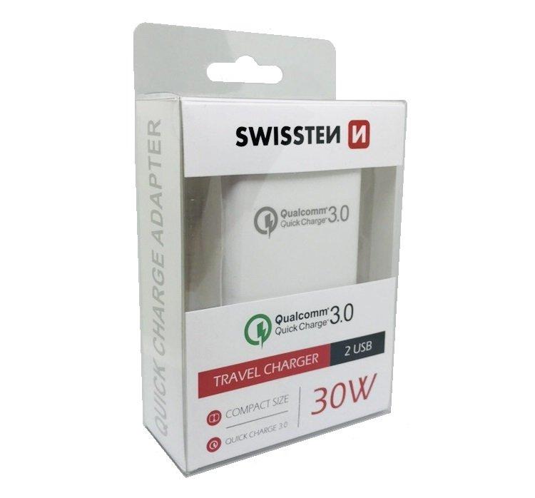 Įkroviklis Swissten 2x USB-A 3 A (22013309)