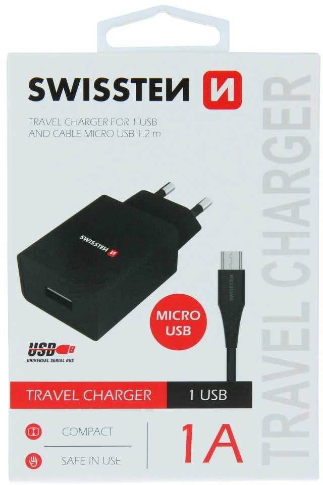 Įkroviklis Swissten 1x USB-A 1 A (22062000)
