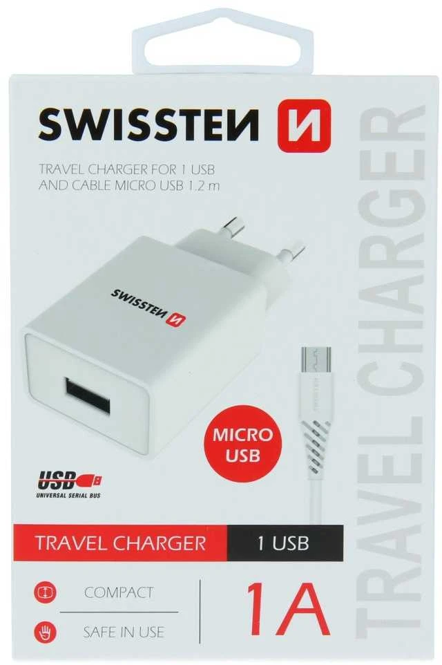 Swissten 1x USB-A 1 A įkroviklis (22061000)
