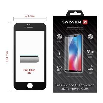 SWISSTEN itin patvarus 3D FULL GLUE stiklas Apple iPhone 6 ir 6S, juodas