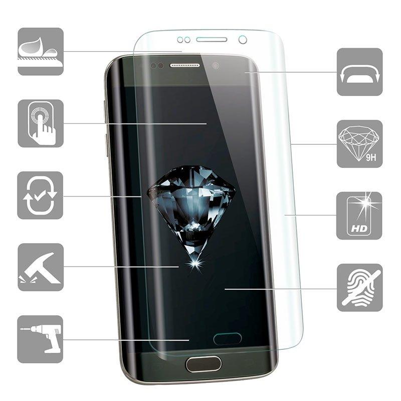 SWISSTEN itin patvarus 3D FULL GLUE stiklas Apple iPhone 6 ir 6S, juodas