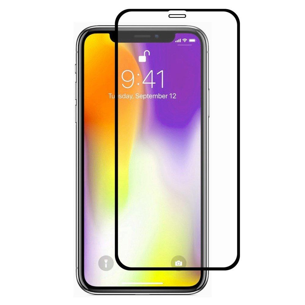 „Swissten“ grūdinto stiklo ekrano apsauga, profesionalams skirta „Apple iPhone XR“, juoda, itin patvarūs 3D pilno klijavimo stiklai