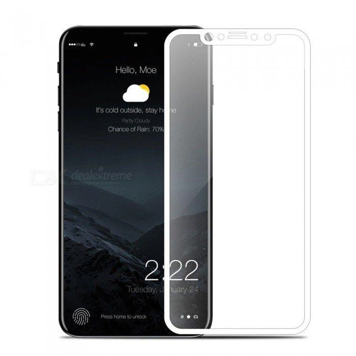 Swissten Grūdintas stiklas Ultra Durable 3D do Apple iPhone X (SW-JAP-T-3D-IPHX-WH)