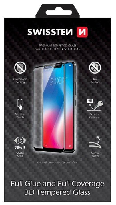 SWISSTEN itin patvarus 3D FULL GLUE stiklas Apple iPhone 6 ir 6S, juodas
