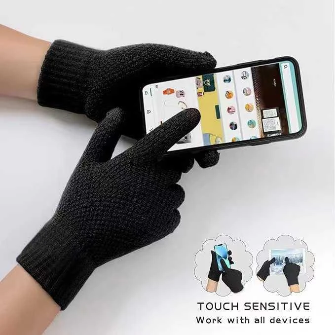 SWISSTEN WINTER SMARTPHONE GOVES Moteriškos juodos