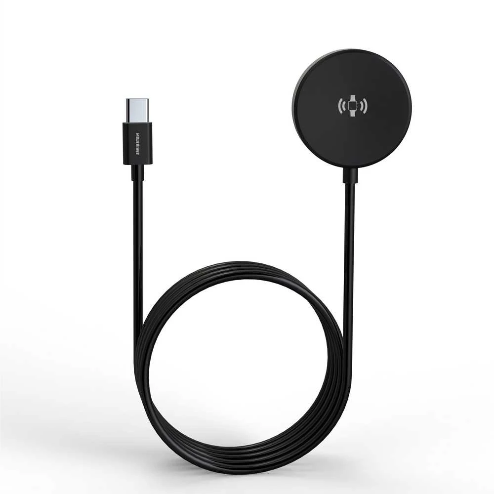 „Swissten“ belaidis magnetinis įkroviklis, skirtas „Samsung Galaxy Watch“ laikrodžiui, USB-C, 1,2 m