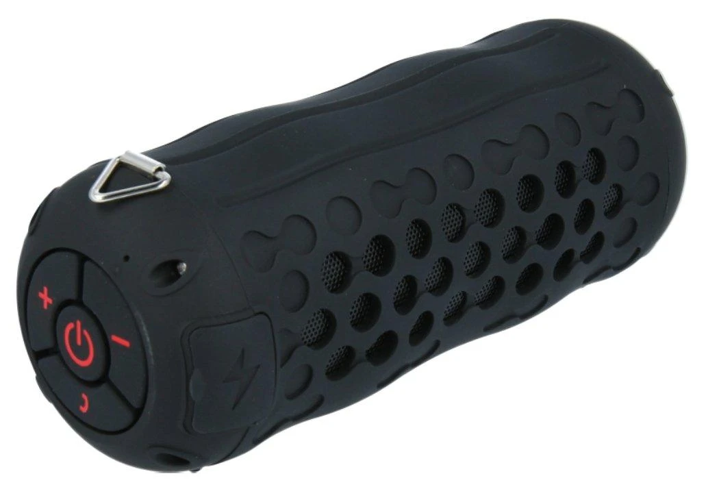 „Swissten X-Boom“ lauko IPX5 karabinas / silikoninis „Bluetooth“ garsiakalbis / 10 W / 360 laipsnių erdvinis garsas / „Micro SD“ kortelė