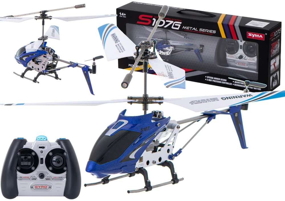 SYMA S107G RC sraigtasparnis mėlynos spalvos