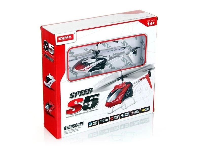 SYMA S5 sraigtasparnis su giroskopiniu stabilizatoriumi / LED / Baltas