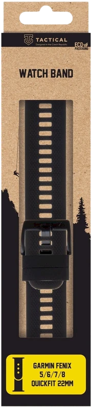 Tactical 426 silikoninė apyrankė skirta Garmin Fenix 5/6/7 QuickFit 22mm juodos spalvos