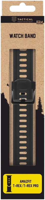 Tactical 606 silikoninė apyrankė skirta Amazfit T-Rex/T-Rex Pro juodos spalvos