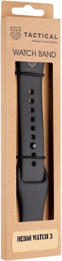 Tactical 844 silikoninė apyrankė skirta Redmi Watch 3 juodos spalvos