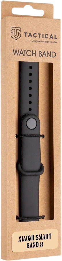 Tactical 846 silikoninė apyrankė skirta Xiaomi Smart Band 8 juodos spalvos