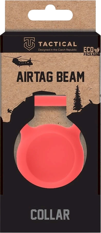 Dėklas Tactical Airtag Beam Collar raudonos spalvos